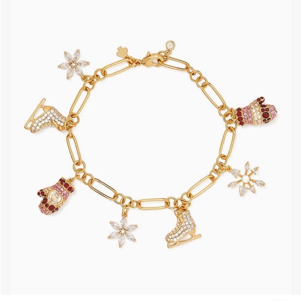 KATE SPADE Snowflake Charm Bracelet NWT - Picture 5 of 8
